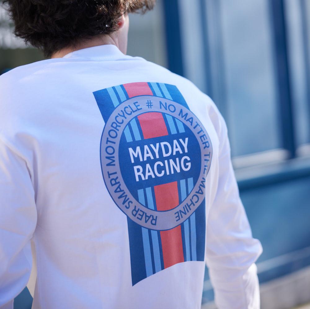 Tee-shirt ML REGULAR motif MAYDAY BLANC