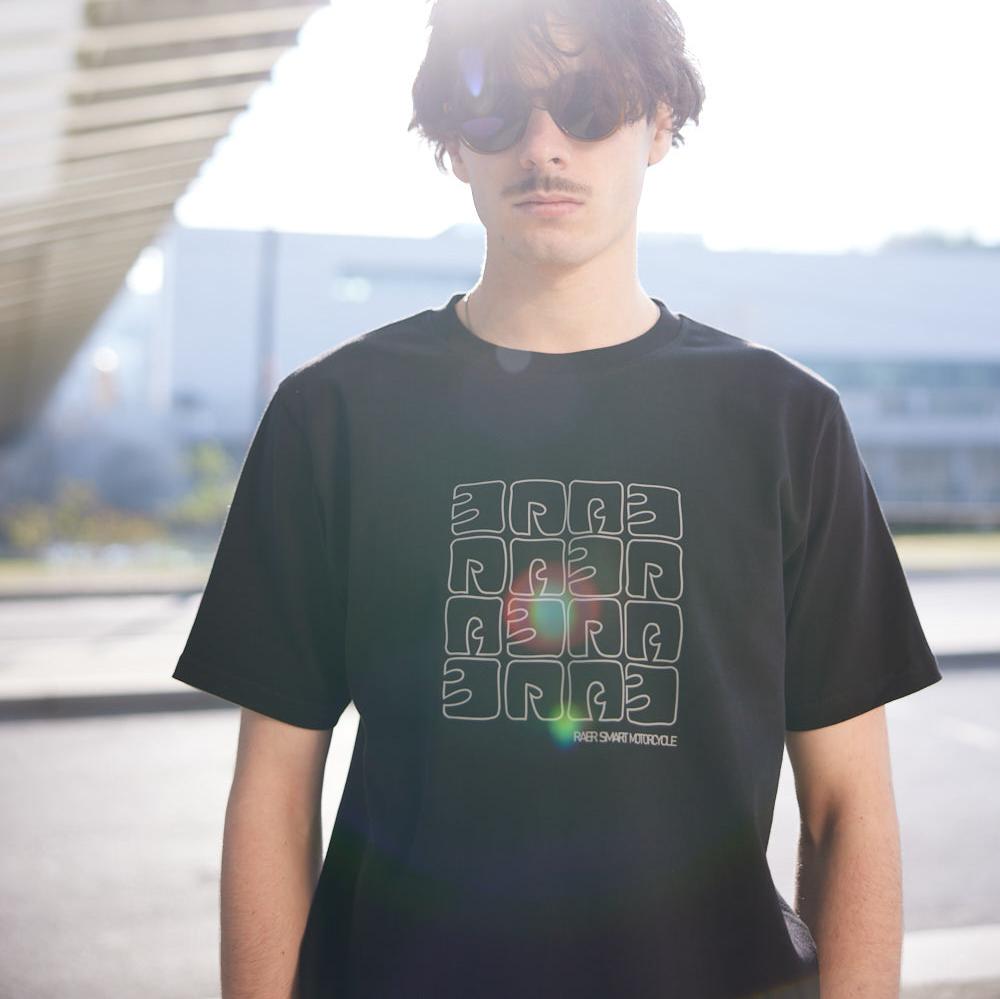 Tee-shirt MC REGULAR motif SQUARE NOIR