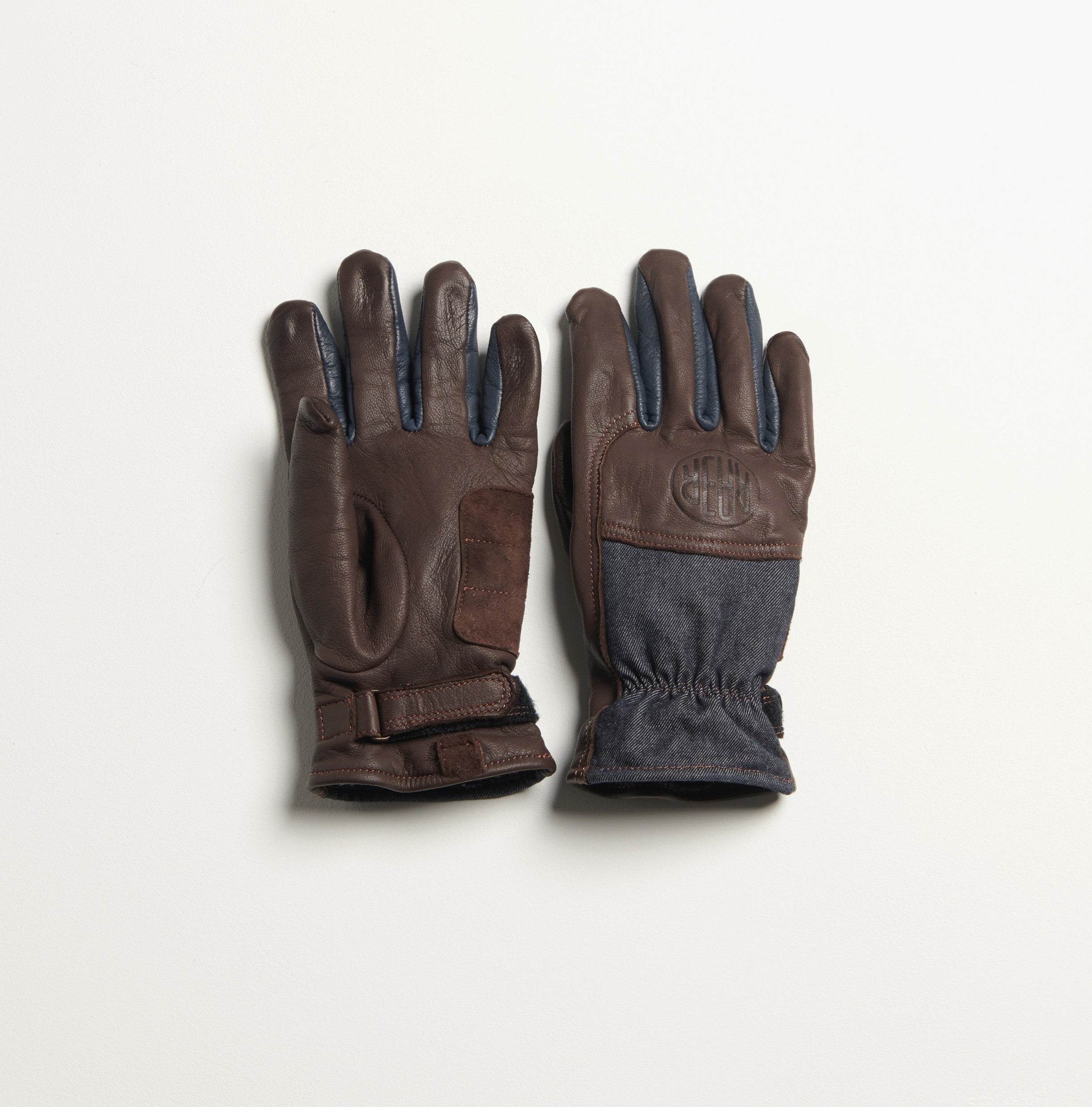 ALAMO gant CUIR / denim ARMALITH MARRON