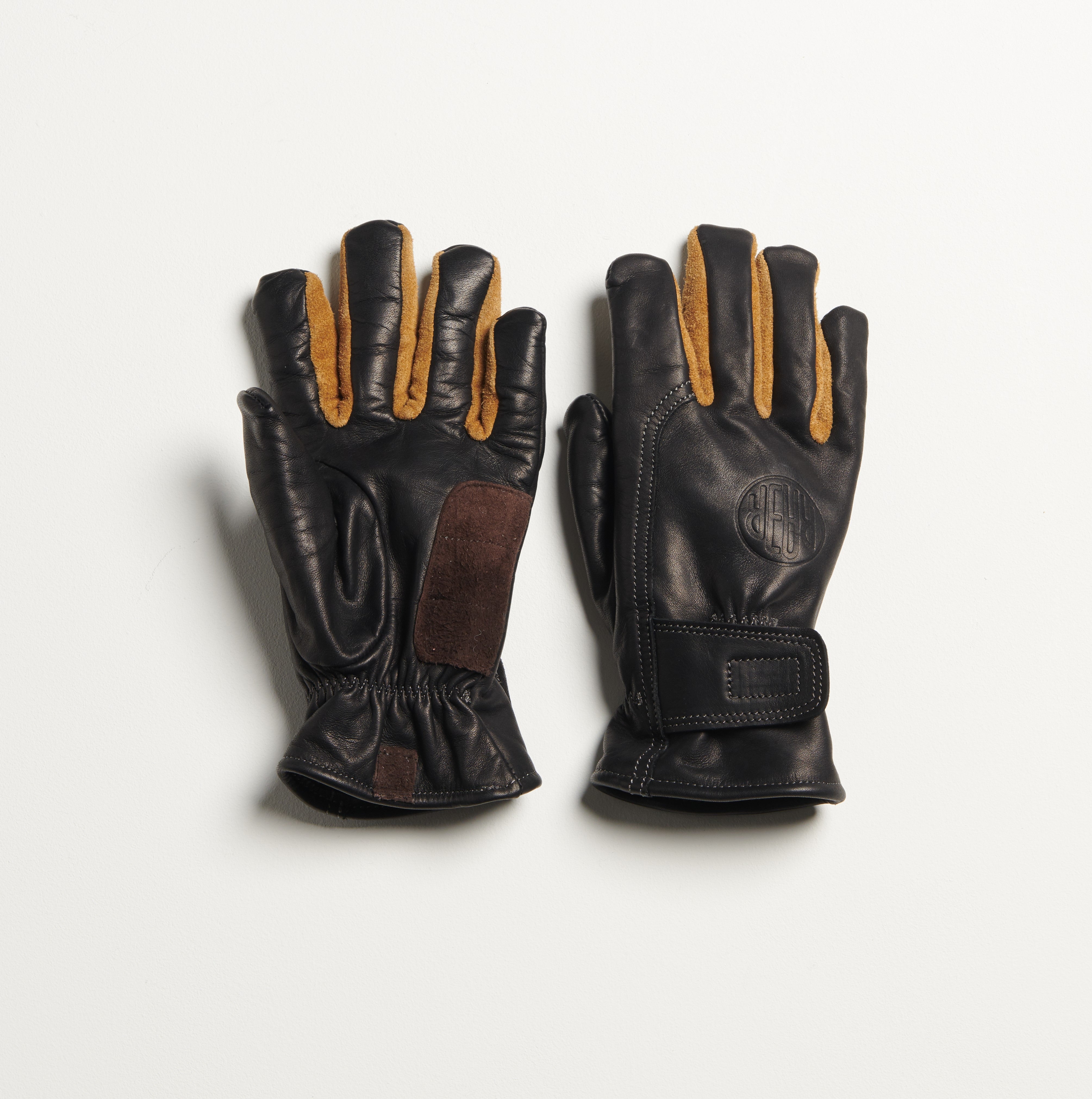 APPLE gant cuir hiver NOIR