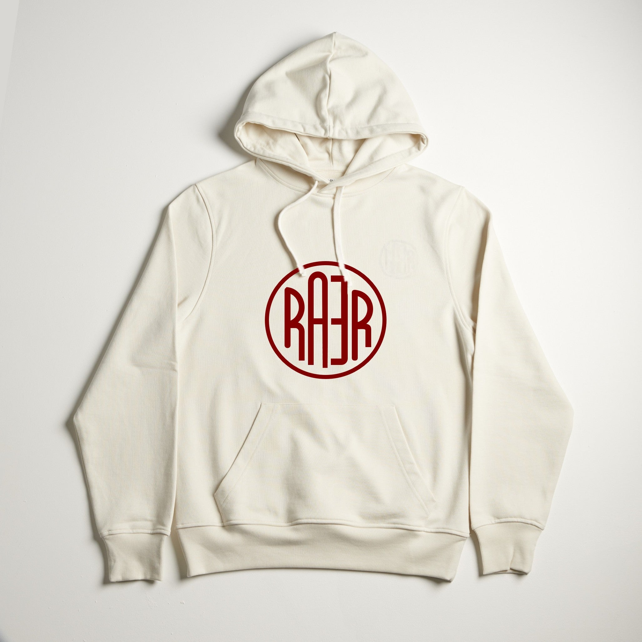 Sweat capuche REG motif ORIGINAL ECRU BORDEAUX