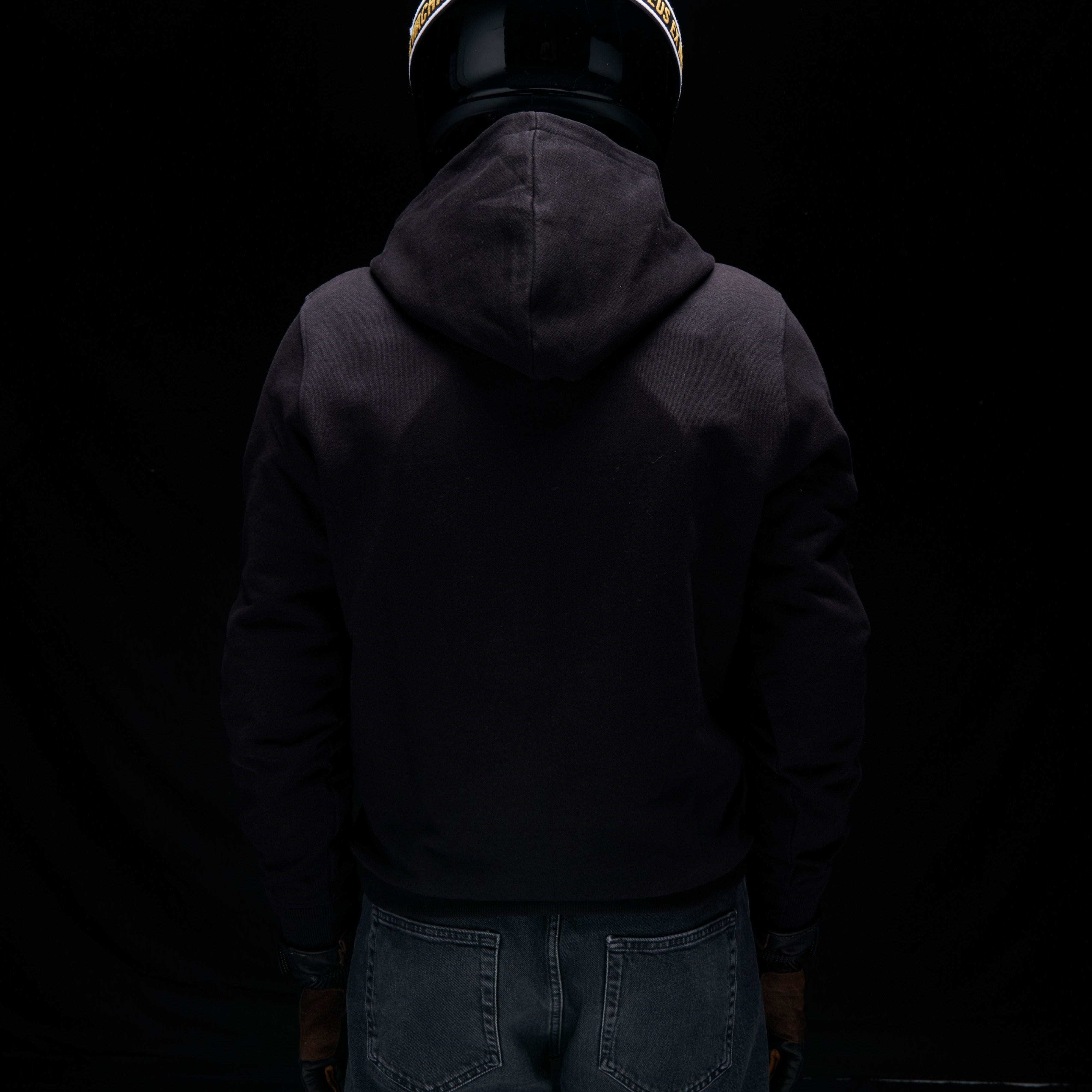Sweat capuche REGULAR motif MOTORCYCLE THERAPY INC. NOIR