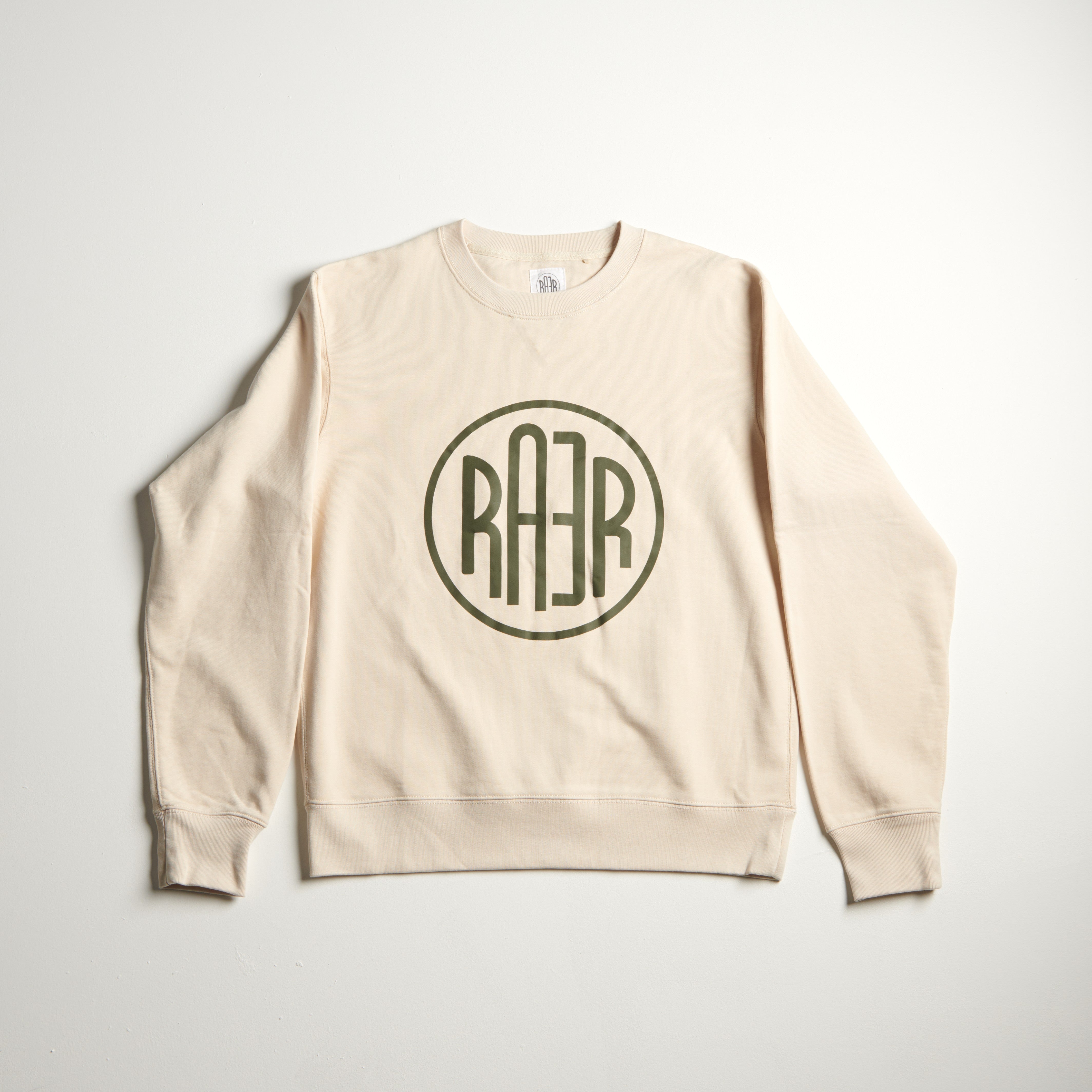 Sweat col rond OVERSIZE motif ORIGINAL ECRU & NAVY