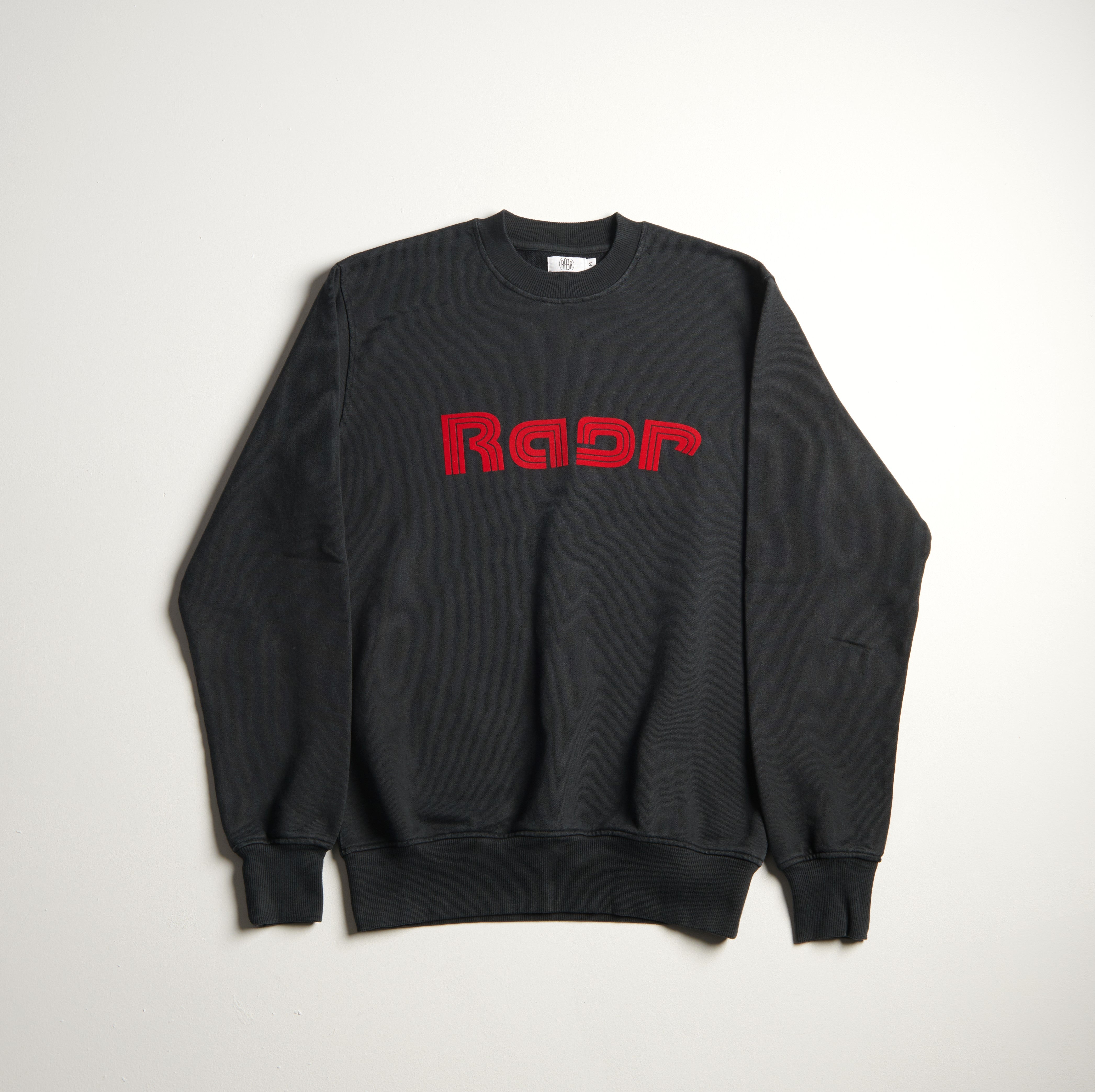 Sweat col rond REGULAR motif RAER SPEED NOIR VINTAGE