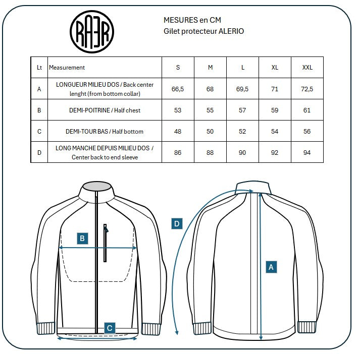 ALERIO blouson léger protecteur NOIR