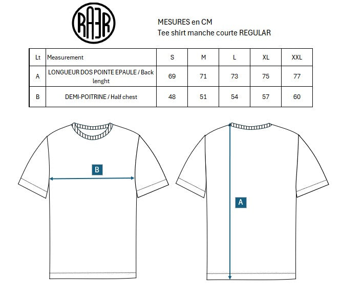 Tee shirt MC REGULAR motif SCRAMBLER BLANC