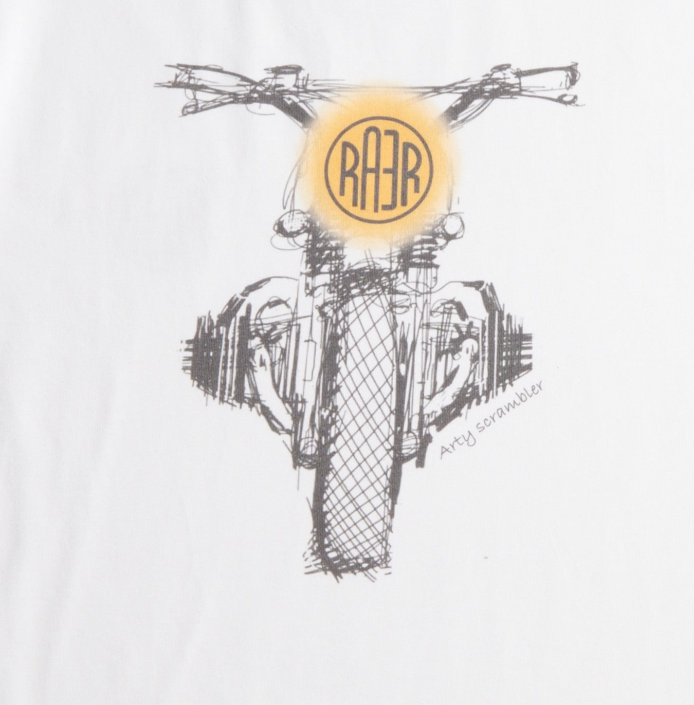 Tee shirt MC REGULAR motif SCRAMBLER BLANC