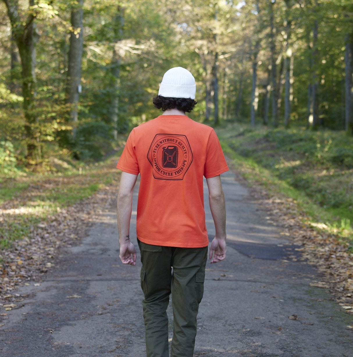 Tee-shirt MC REGULAR motif FUEL ORANGE