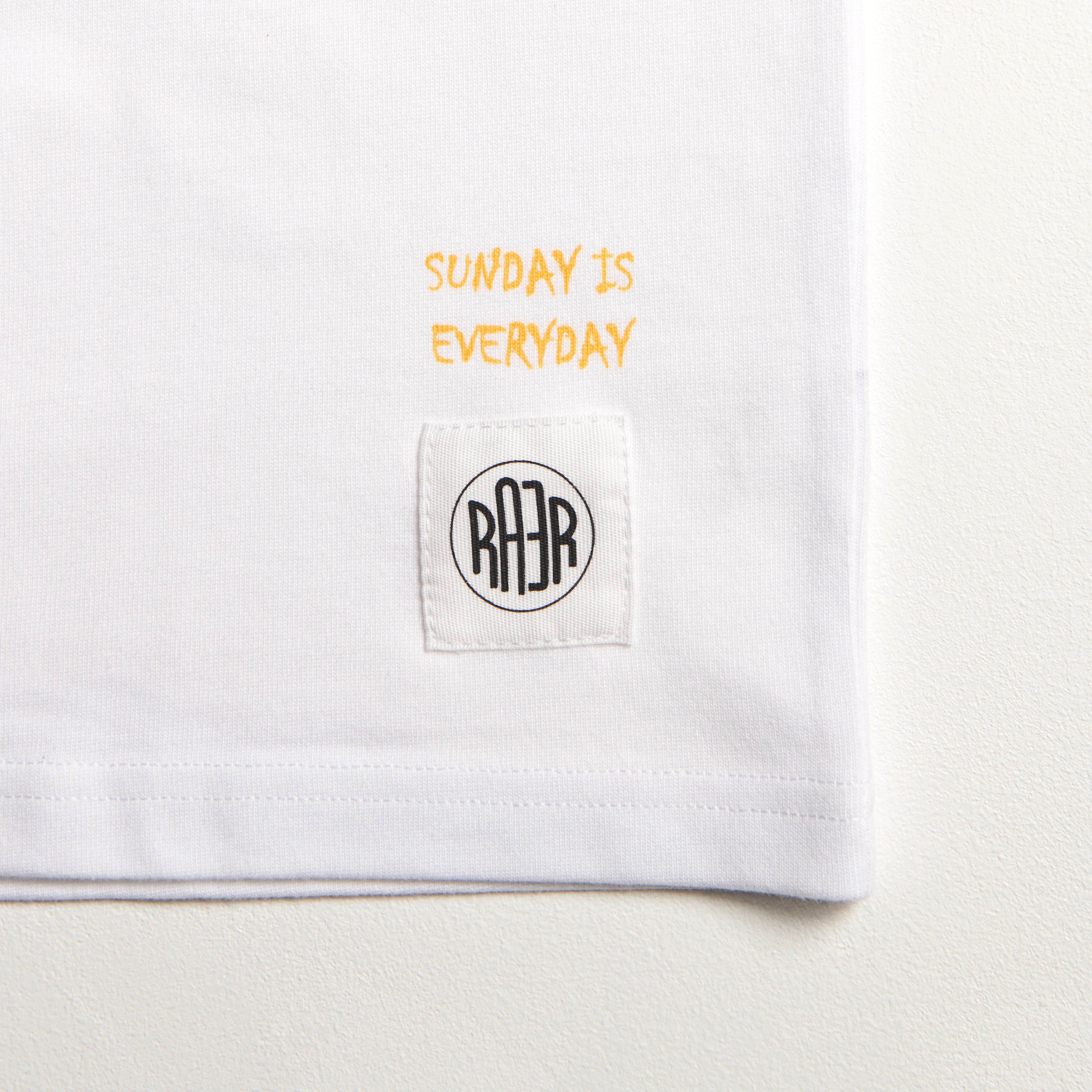 Tee shirt MC REGULAR motif SUNDAY BLANC
