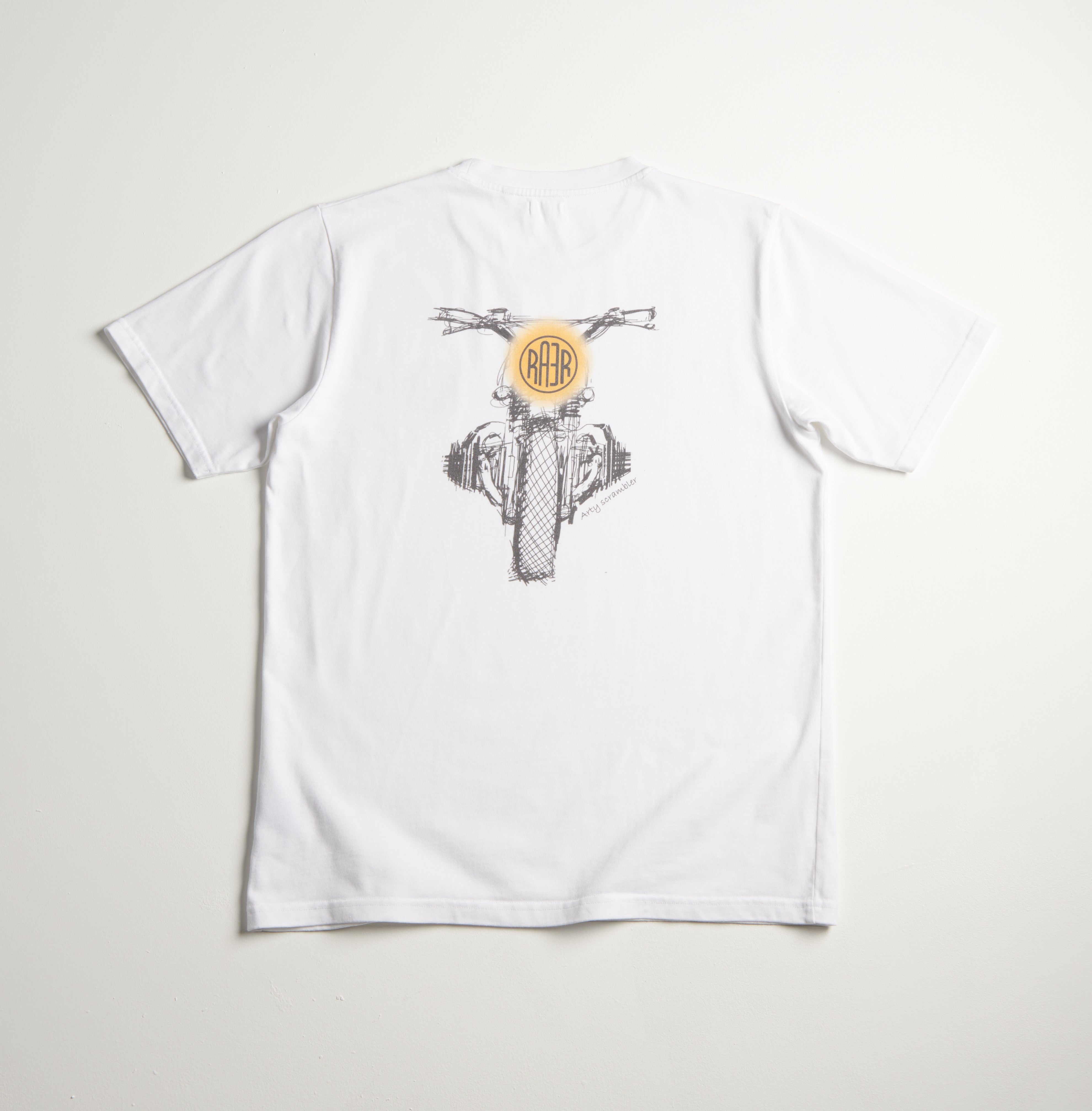 Tee shirt MC REGULAR motif SCRAMBLER BLANC