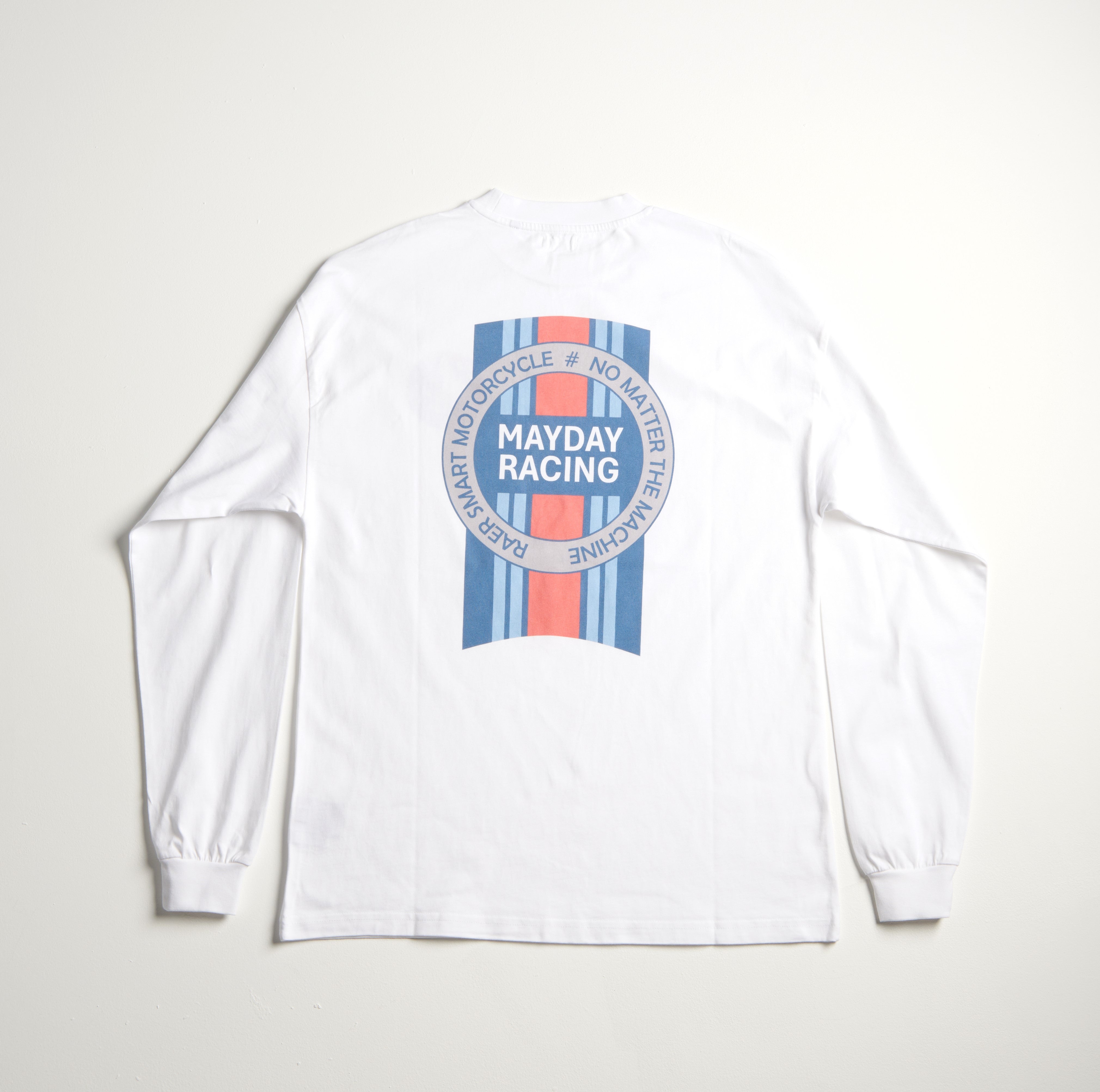 Tee-shirt ML REGULAR motif MAYDAY BLANC
