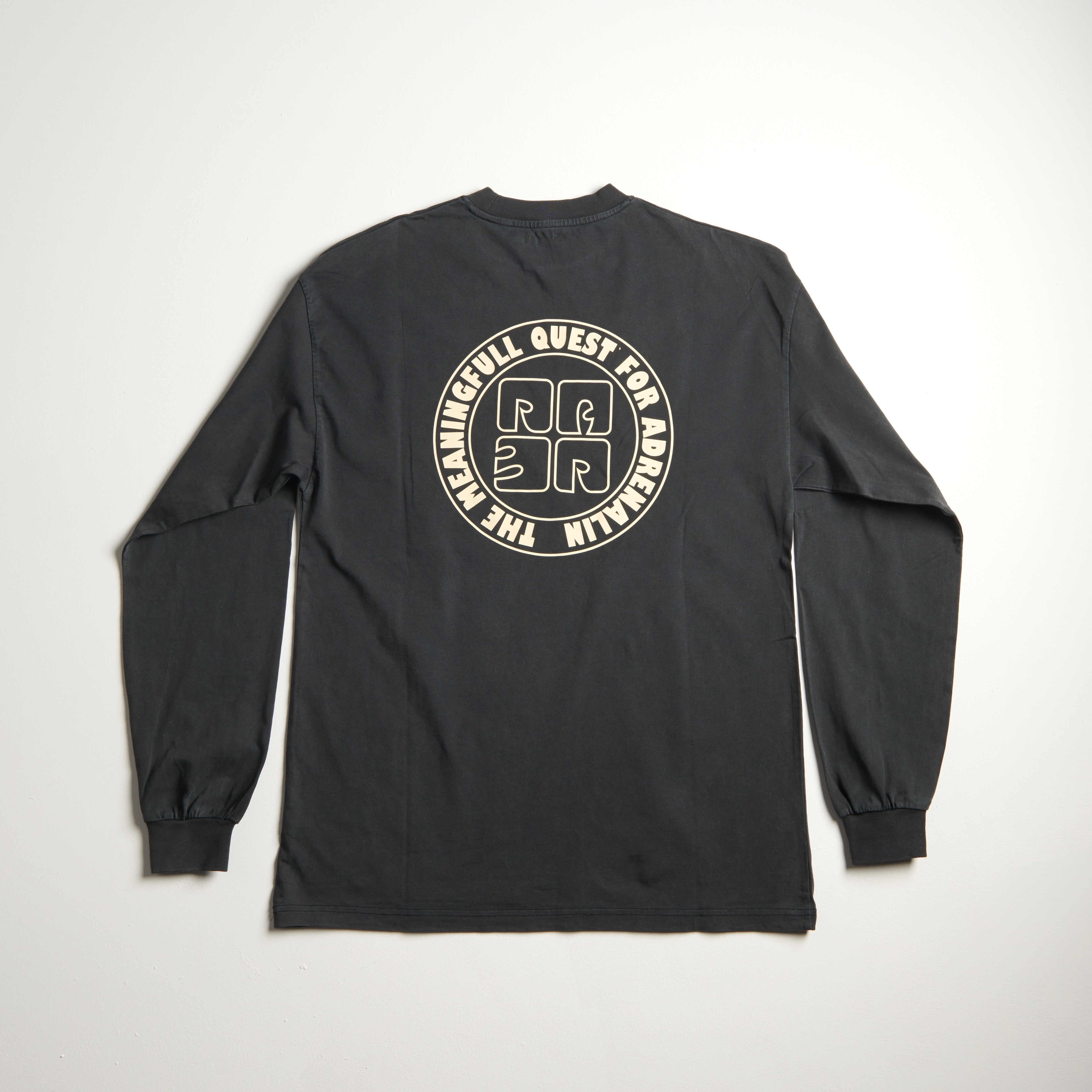 Tee-shirt ML REGULAR motif ADRENALIN NOIR VINTAGE