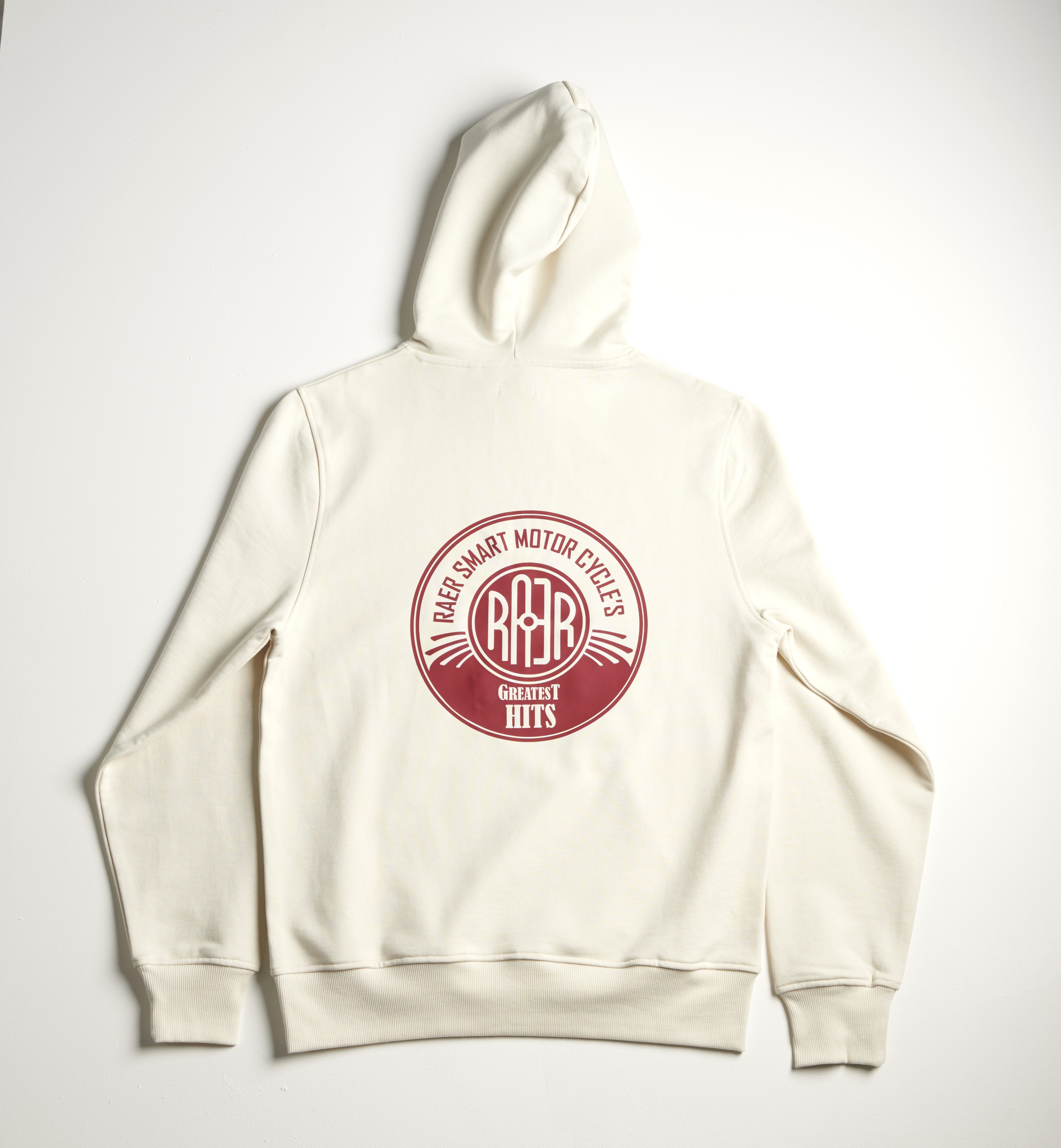 Sweat capuche REGULAR motif GREATEST HITS ECRU