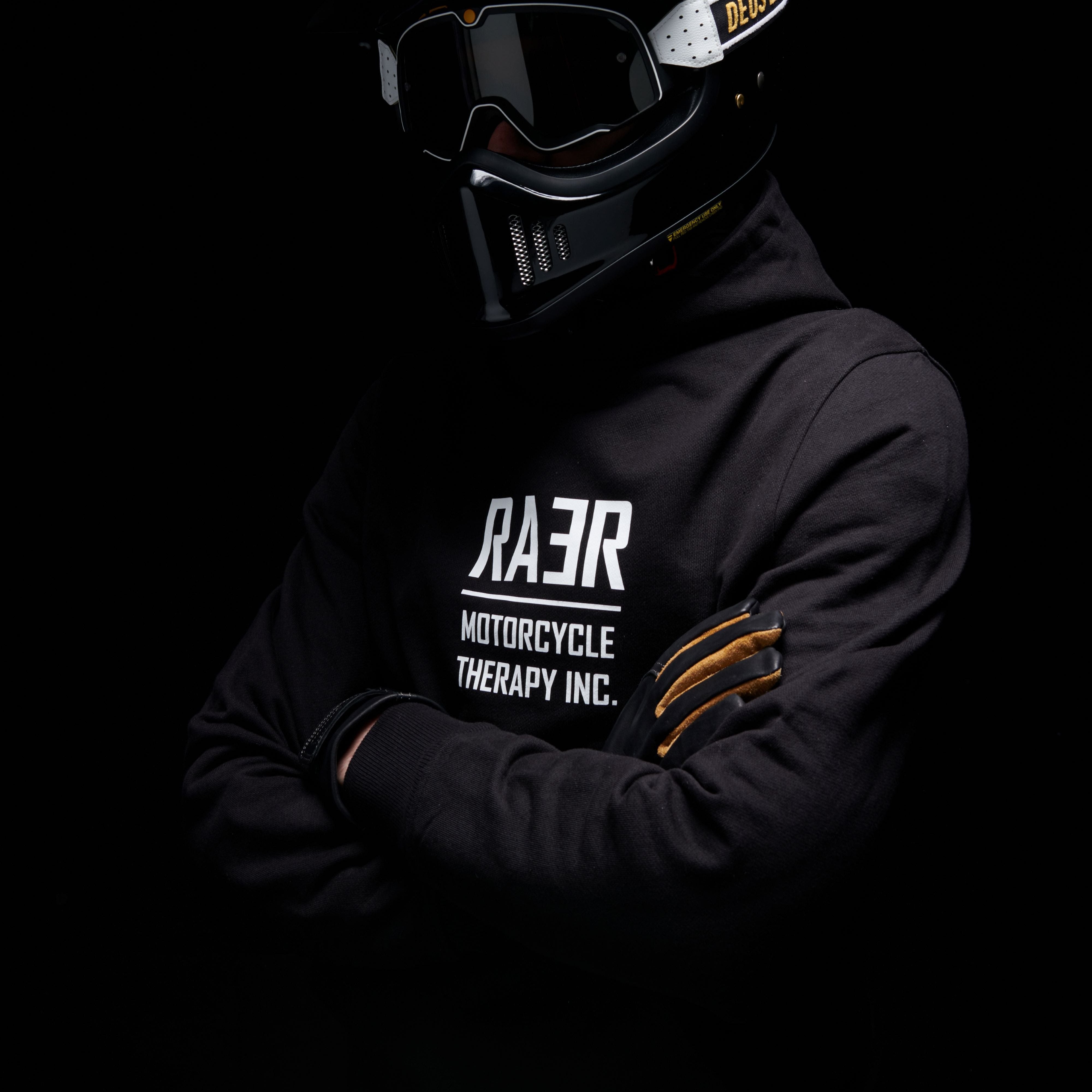Sweat capuche REGULAR motif MOTORCYCLE THERAPY INC. NOIR