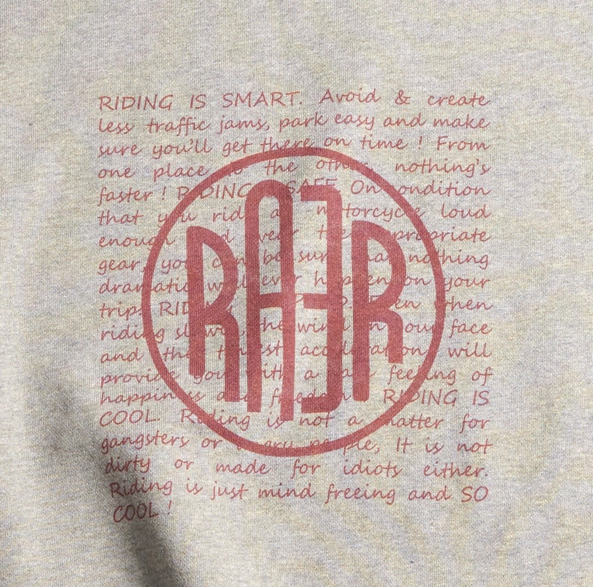 Sweat col rond OVERSIZE motif 4TEE GRIS CHINE