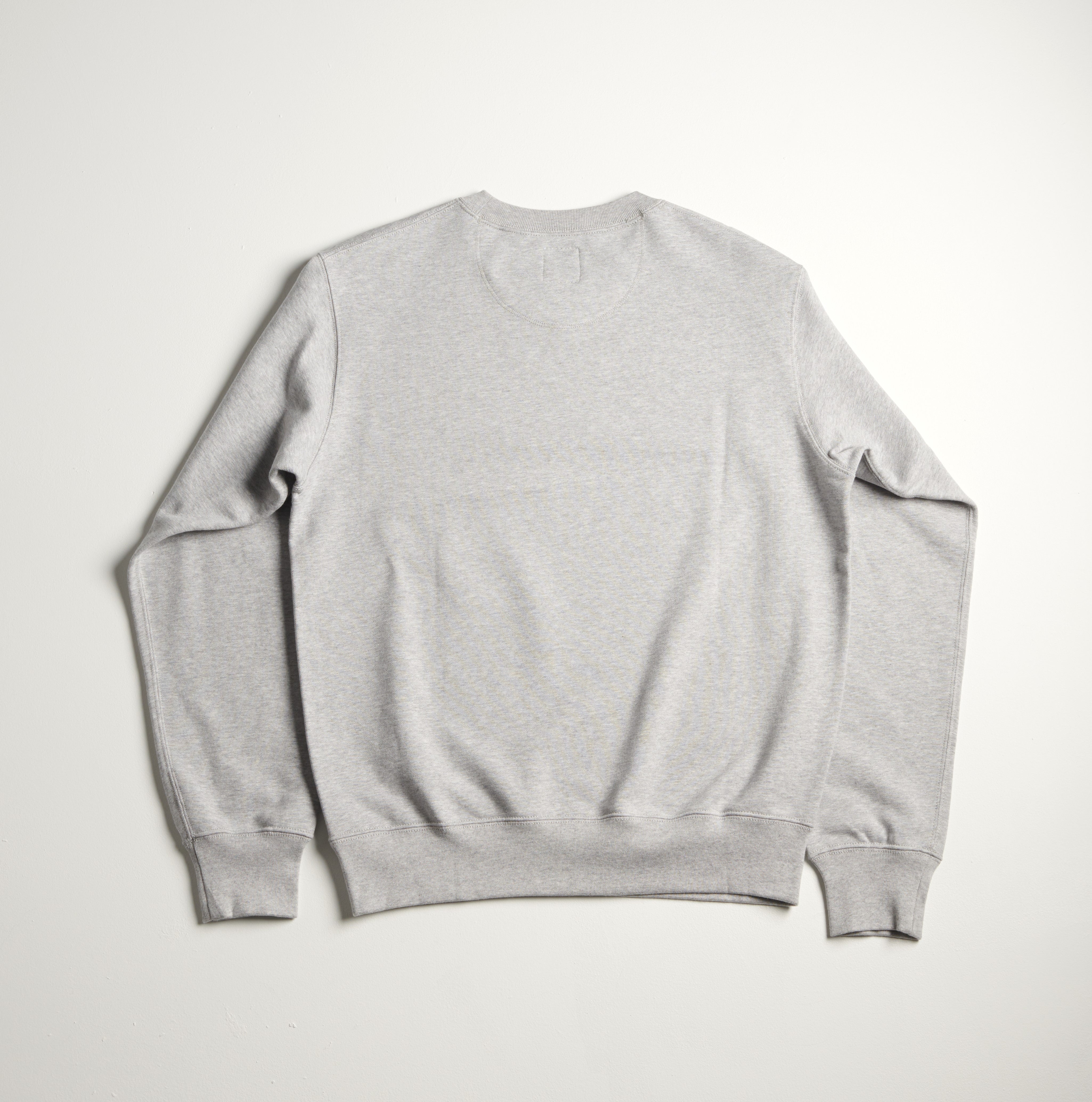 Sweat col rond OVERSIZE motif LIFE GRIS CHINE