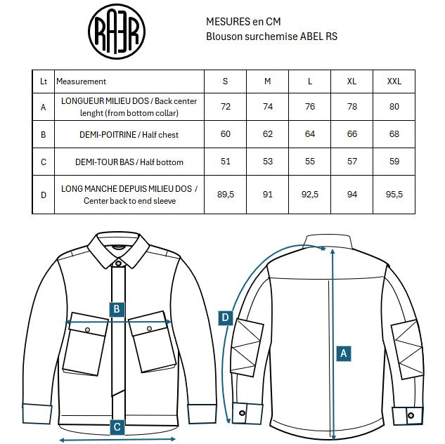 ABEL RS blouson zippé coton rip-stop déperlant NAVY