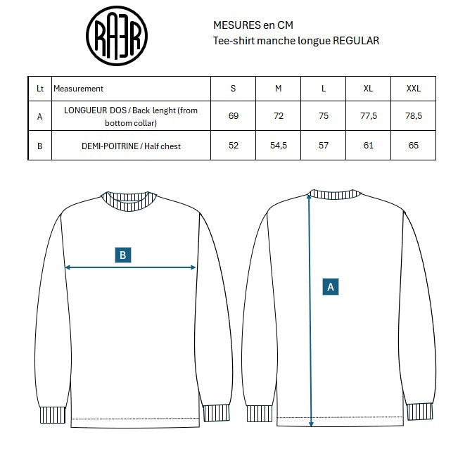 Tee-shirt ML REGULAR motif MAYDAY BLANC