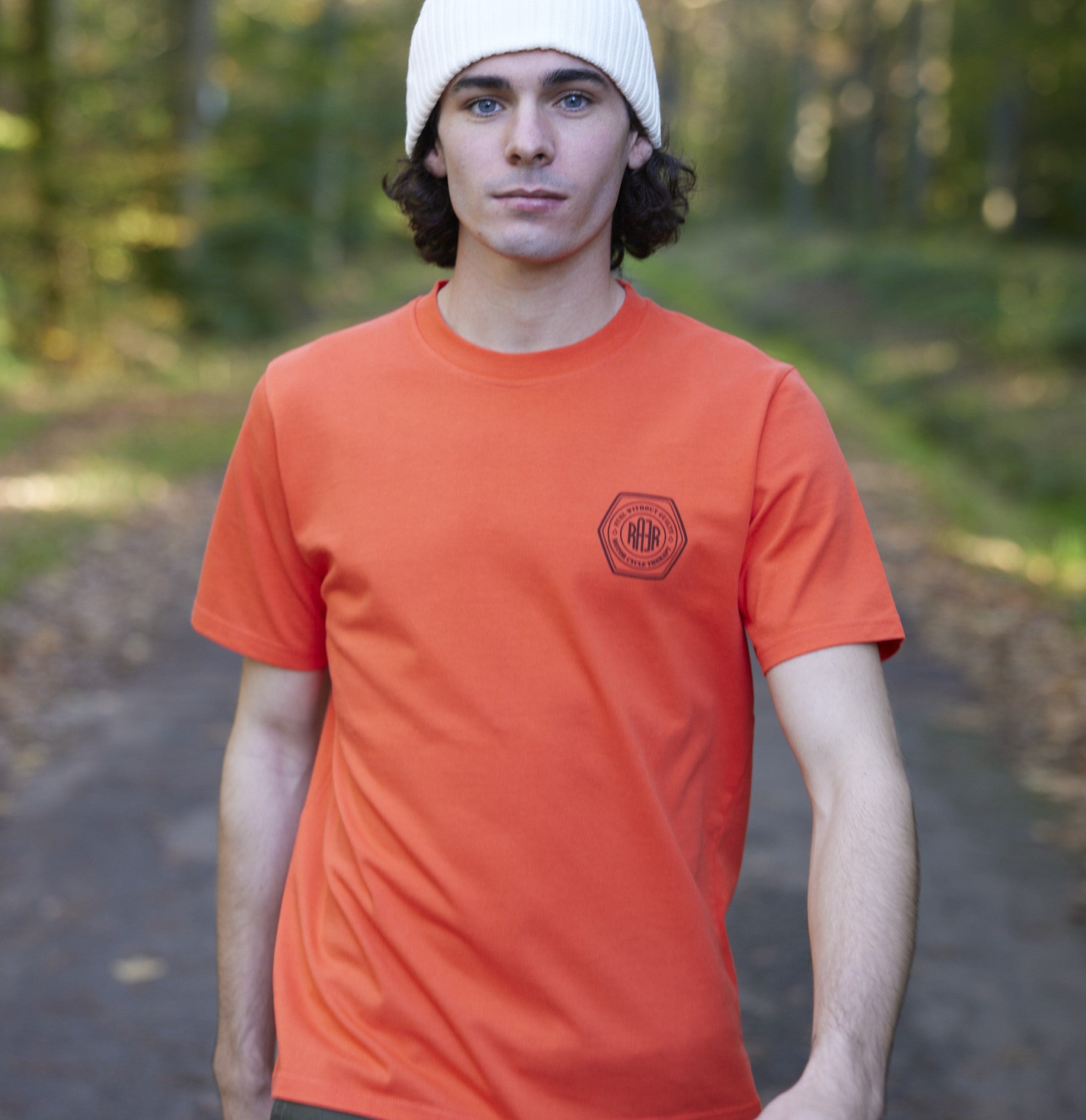 Tee-shirt MC REGULAR motif FUEL ORANGE