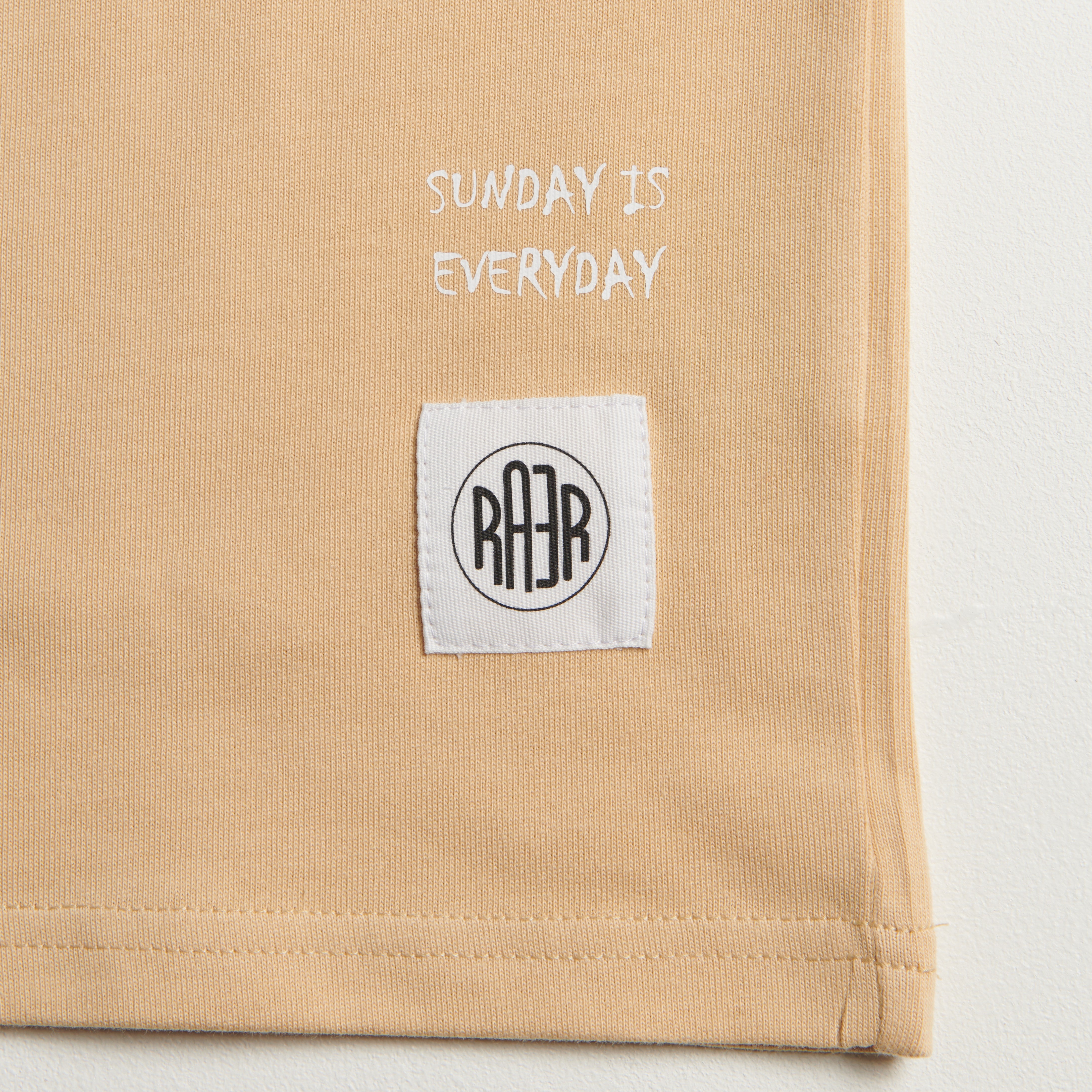 Tee shirt MC REGULAR motif SUNDAY BEIGE