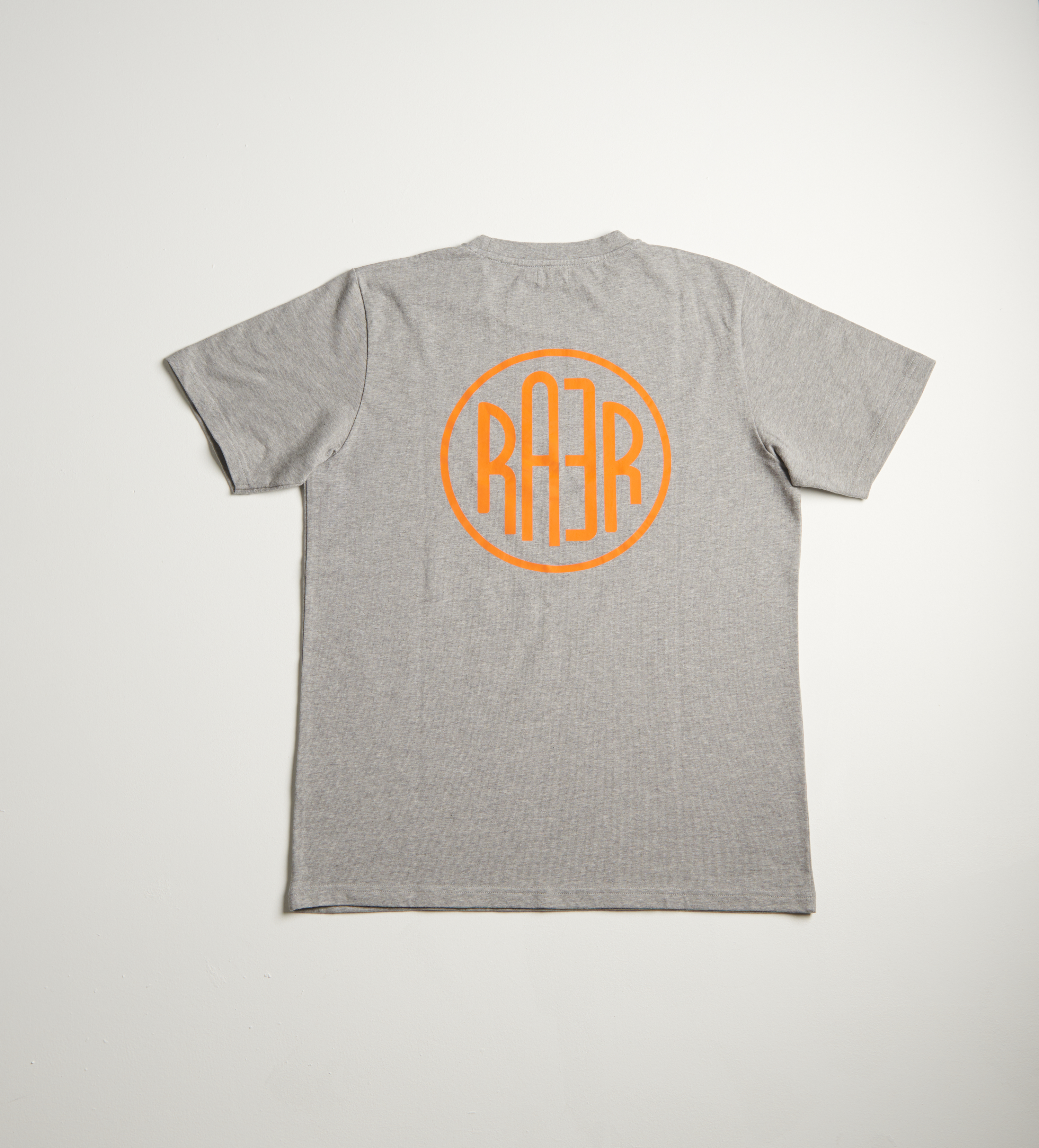 Tee-shirt MC REGULAR motif ORIGINAL GRIS CHINE & BLEU